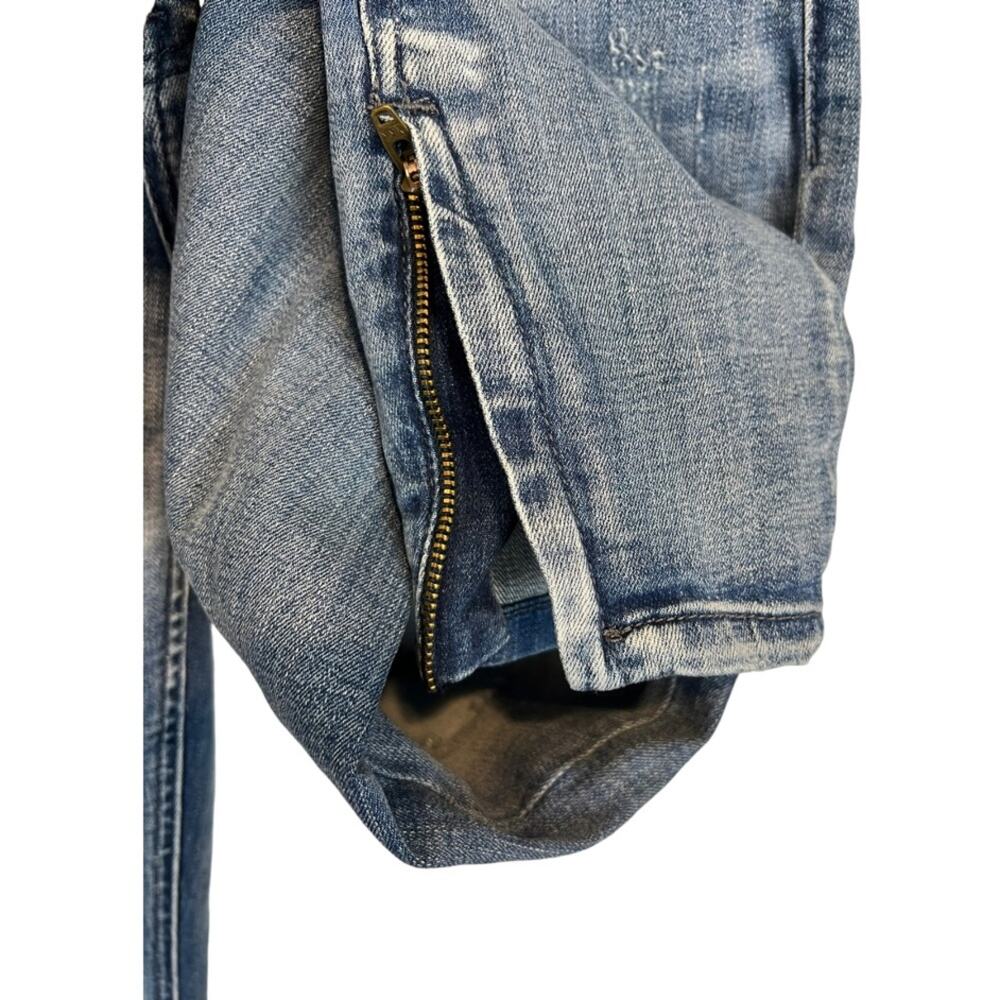 Pistola Distressed Zipper Ankle Skinny Jeans Size 28 - Picture 5 of 10